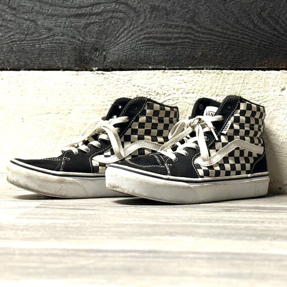 Checkered High Top Platform Vans - Picture 4 of 6